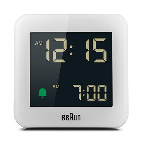 【廃番】BRAUN（ブラウン）置時計 Digital Alarm Clock BC09W 75mm ホワイト