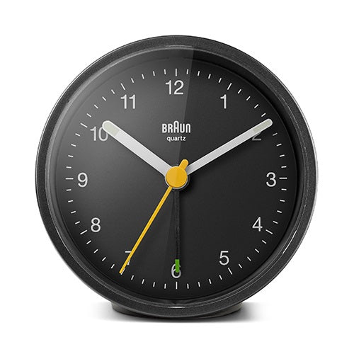 【廃番】BRAUN（ブラウン）置時計 Classic Analog Alarm Clock BC12B 75mm ブラック