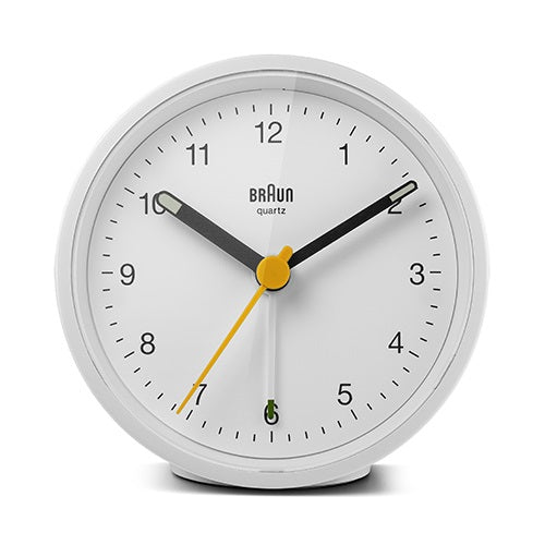 【廃番】BRAUN（ブラウン）置時計 Classic Analog Alarm Clock BC12W 75mm ホワイト