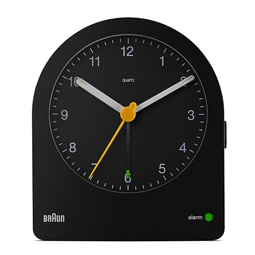 【廃番】BRAUN（ブラウン）置時計 Analog Alarm Clock BC22B 78mm ブラック