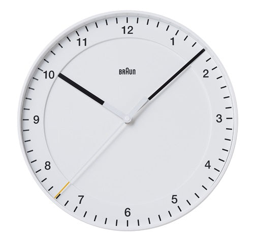 【廃番】BRAUN（ブラウン）掛時計 Wall Clock（ウォールクロック）BNC017 ホワイト