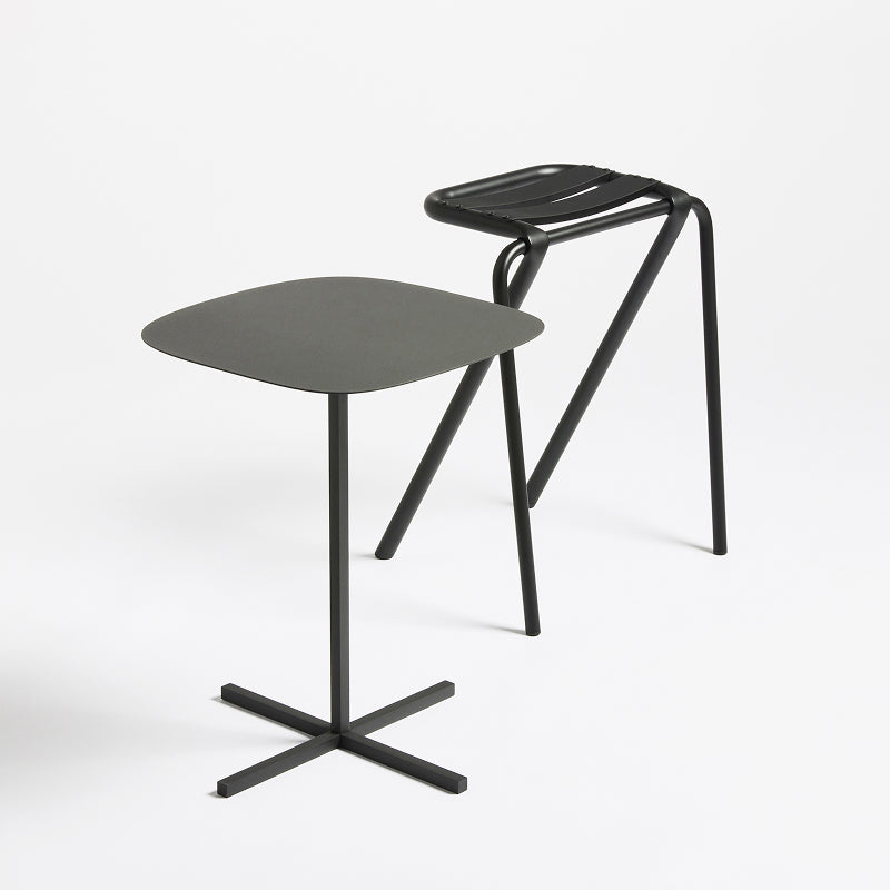 SOLID STEEL TABLE ダークグレー H500mm