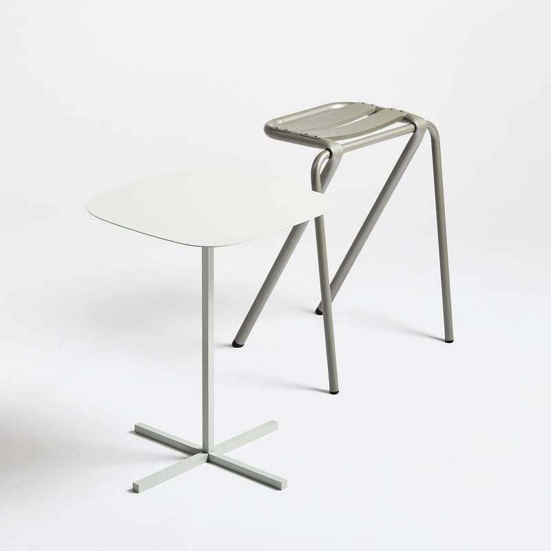 SOLID STEEL TABLE ライトグレー H500mm