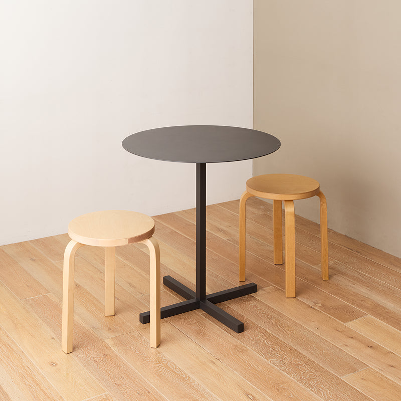 SOLID STEEL DINER TABLE ROUND ダークグレー H700mm