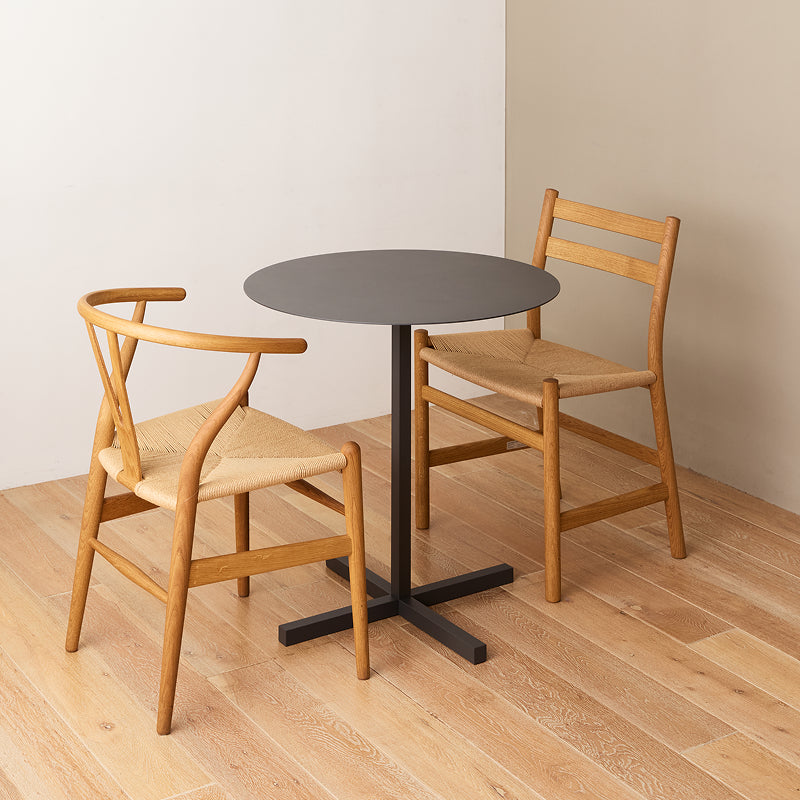 SOLID STEEL DINER TABLE ROUND ダークグレー H700mm