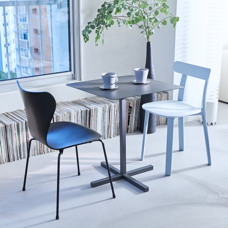 SOLID STEEL DINER TABLE SQUARE ダークグレー H700mm