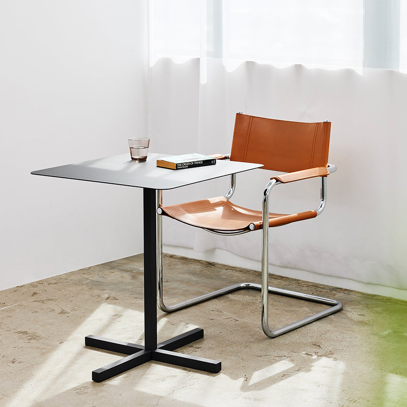 SOLID STEEL DINER TABLE SQUARE ダークグレー H700mm