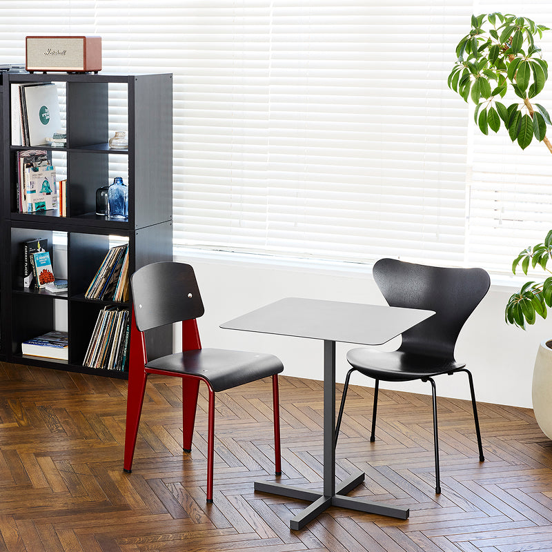 SOLID STEEL DINER TABLE SQUARE ダークグレー H700mm