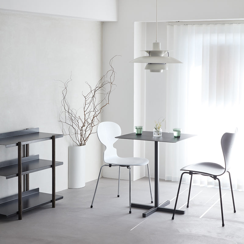 SOLID STEEL DINER TABLE SQUARE ダークグレー H700mm