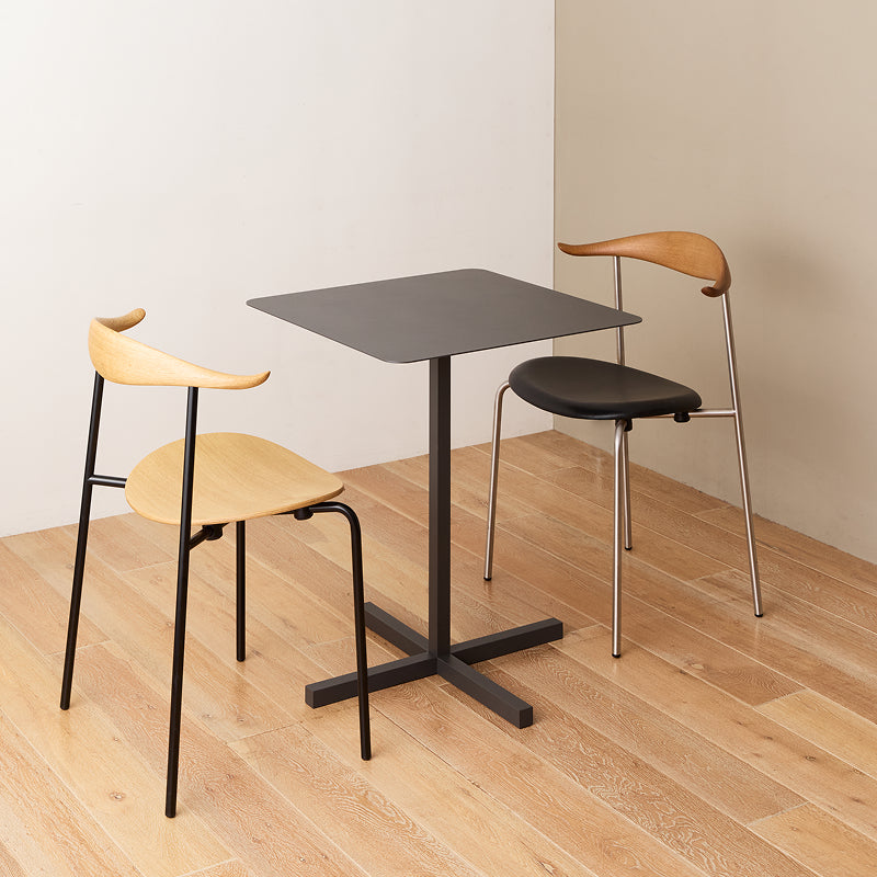 SOLID STEEL DINER TABLE SQUARE ダークグレー H700mm