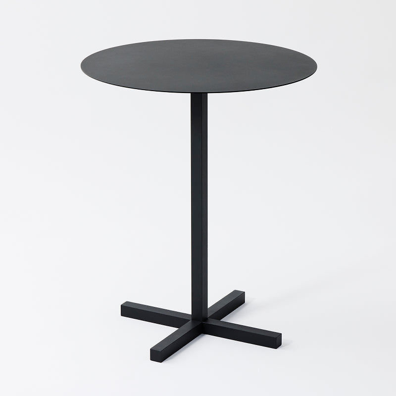 SOLID STEEL HIGH DINER TABLE ROUND ダークグレー H850mm