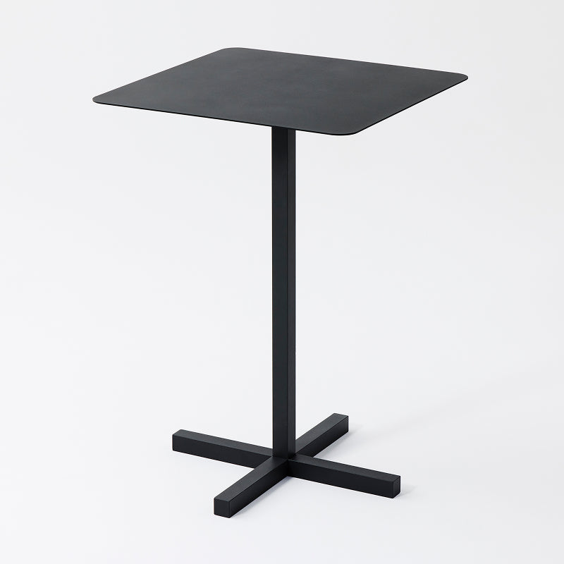 SOLID STEEL HIGH DINER TABLE SQUARE ダークグレー H850mm