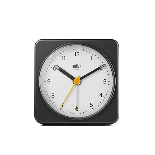 【廃番】BRAUN（ブラウン）置時計 Alarm Table Clock BC03BW 78mm ブラック×ホワイト