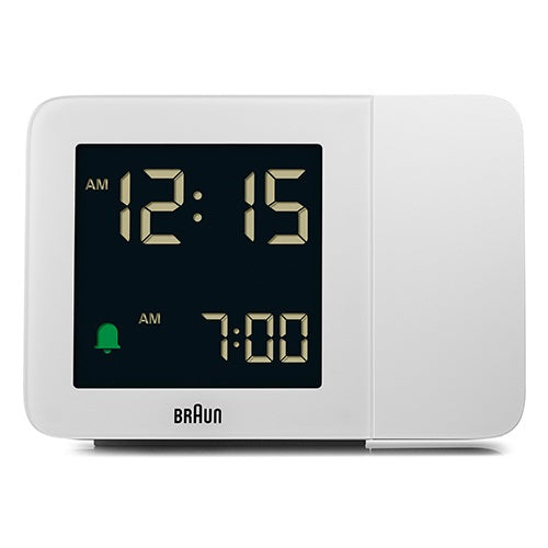 【廃番】BRAUN（ブラウン）置時計 Digital Projection Alarm Clock BC15W ホワイト