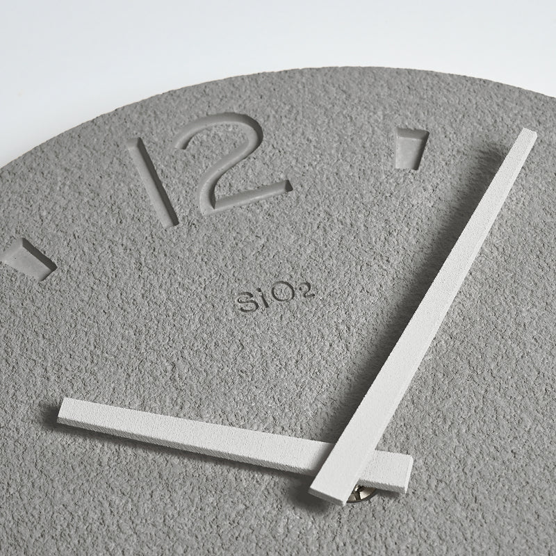 珪藻土の時計（掻き落とし） グレー Φ285mm