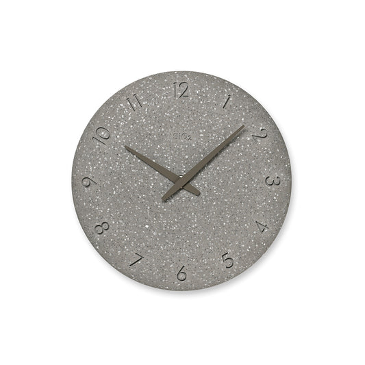 珪藻土の時計（洗い出し） グレー Φ255mm