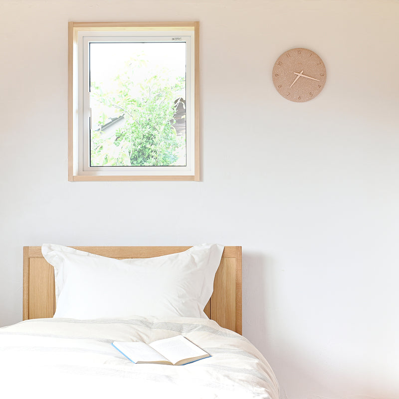 珪藻土の時計（洗い出し） ピンク Φ255mm