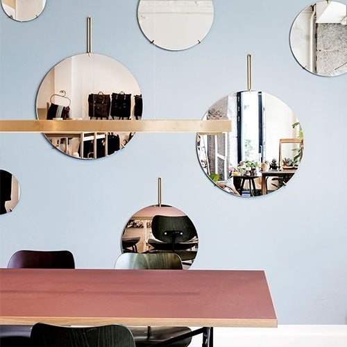 WALL MIRROR ブラック Φ300mm - YAMAGIWA OnlineStore