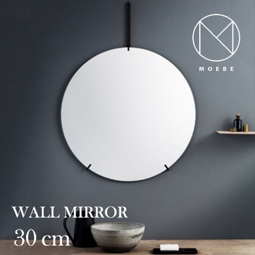 WALL MIRROR ブラック Φ30mm