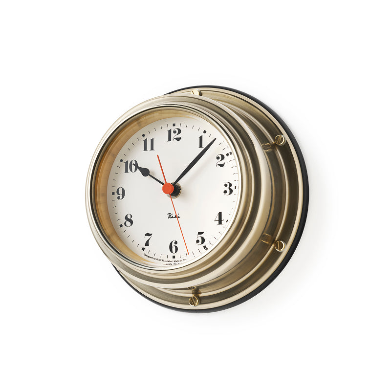 RIKI MARINE CLOCK アラビア数字 真鍮 Φ169mm - YAMAGIWA OnlineStore
