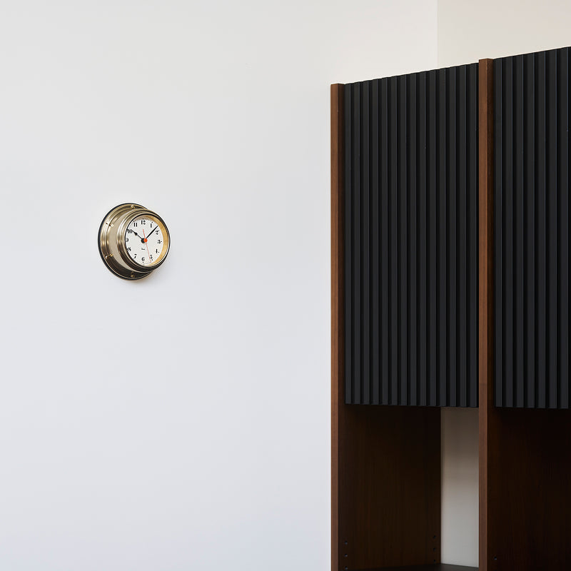 RIKI MARINE CLOCK アラビア数字 真鍮 Φ169mm