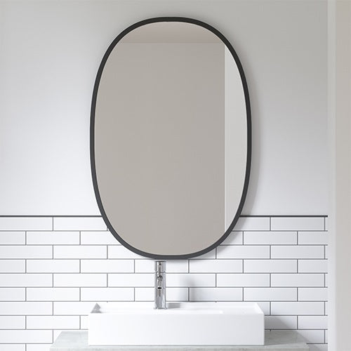 HUB OVAL MIRROR ブラック W610×910mm