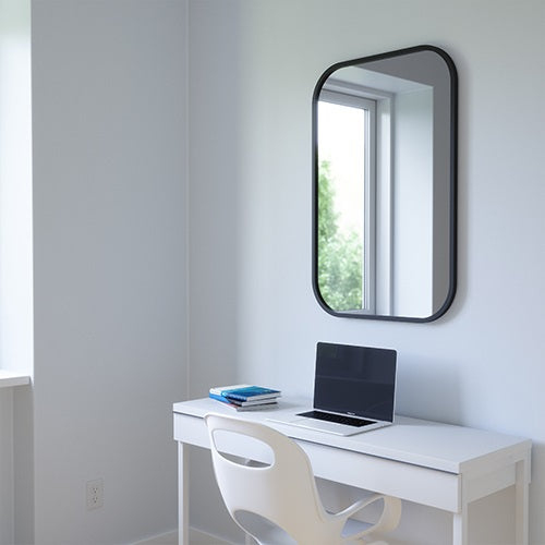 HUBBA RECTANGLE MIRROR ブラック W610×910mm - YAMAGIWA OnlineStore