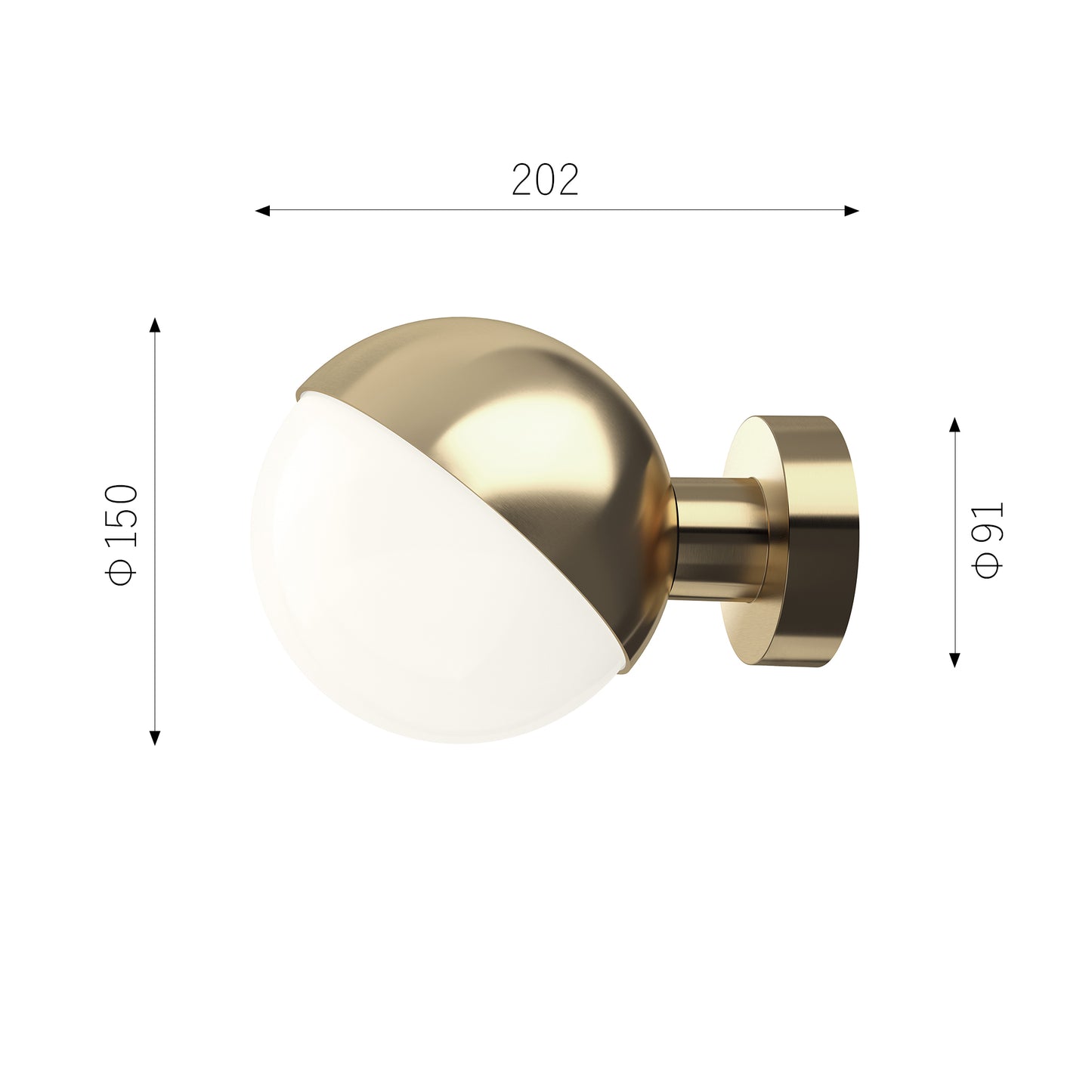 Louis Poulsen（ルイスポールセン）VL Studio Wall 真鍮/無塗装 W150mm