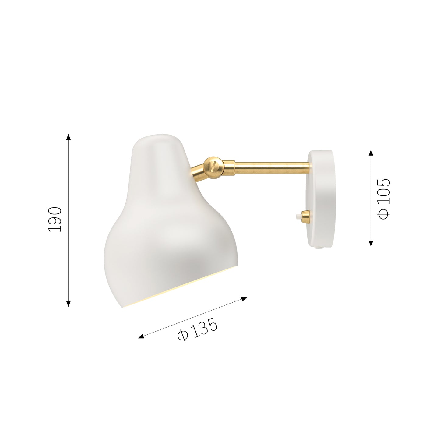 Louis Poulsen（ルイスポールセン）VL 38 Wall ホワイト W135mm